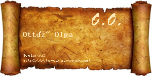 Ottó Olga névjegykártya